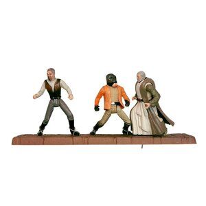 Star Wars POTF Cantina Showdown Figures Dr. Evazan, Ponda Baba, Obi-Wan Kenobi